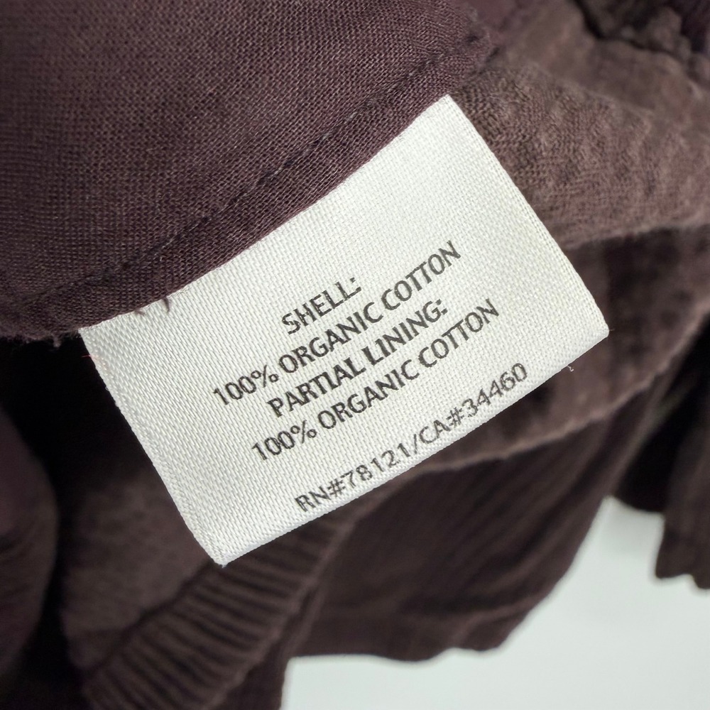 Eileen Fisher Organic Cotton Corduroy Jacket 2X Brown Funnel Neck Zip Up Earthy - Picture 6 of 11